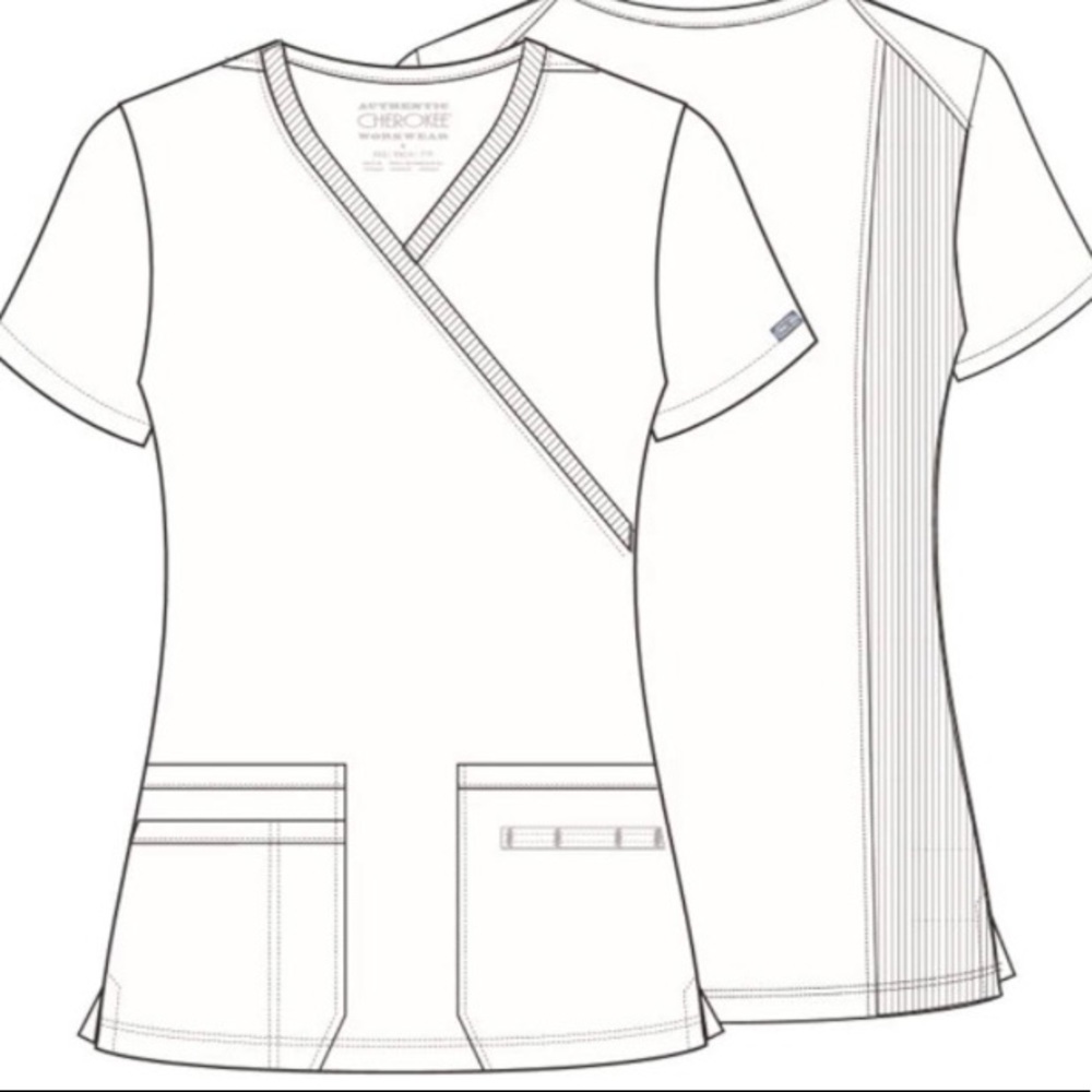 Cherokee workwear modern fit/back stretch panels - Sz XS – galaxy blue - Picture 3 of 6